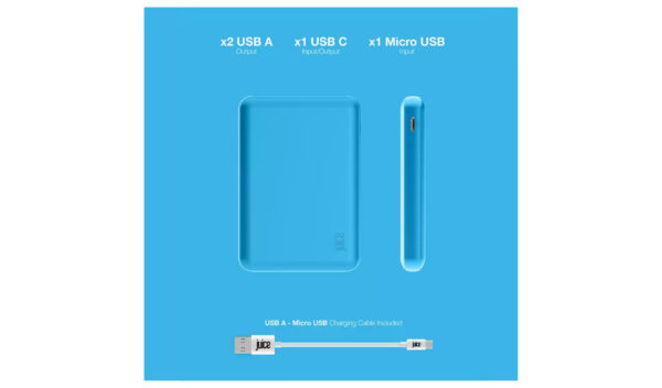 Juice ECO 2-Charge power Bank - 5000mAh - Aqua - Image 2